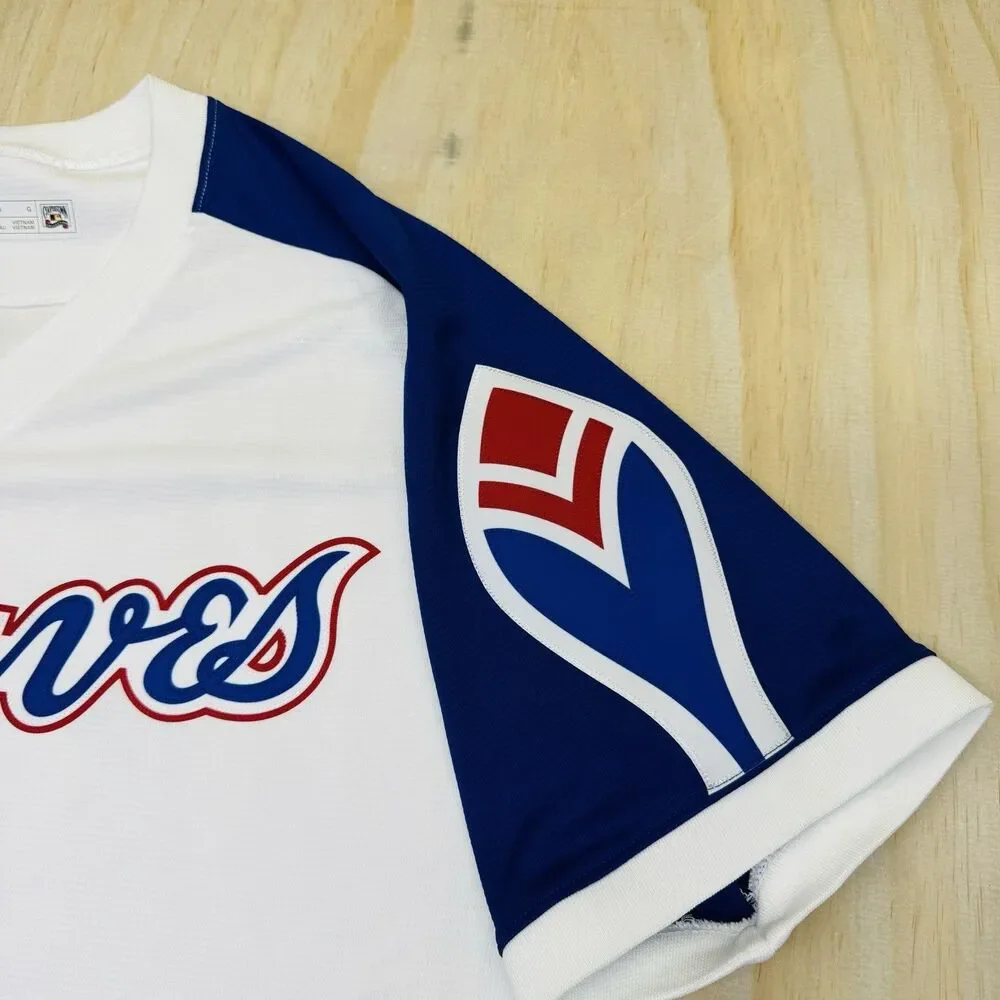 NWOT Atlanta Braves Nike Cooperstown Collection Throwback Blank Jersey LG